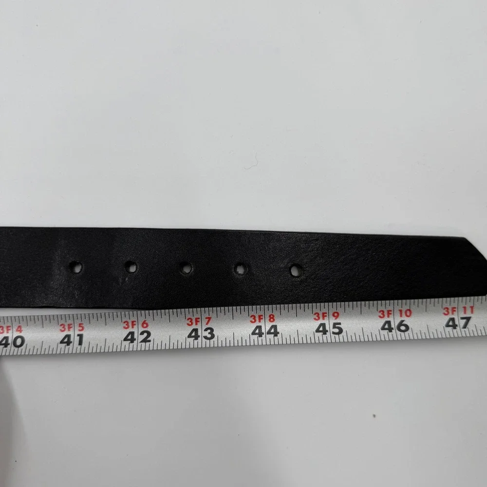 Carhartt Men A92 BLK Black Top Grain English Bridle Leather Belt Made in USA 42